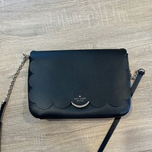 Kate Spade Black Scalloped Crossbody Bag
